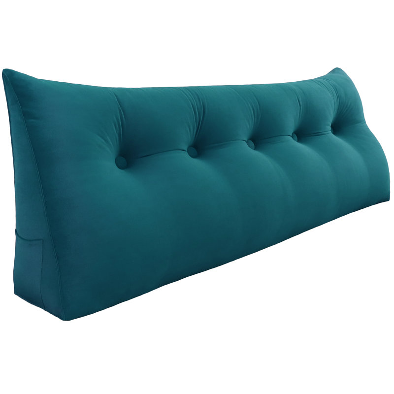 Wedge Reading Pillow, 50cm H x 140cm W, Cyan Green
