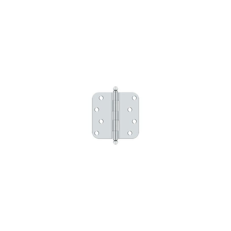 102'' x 102'' Steel Butt Bearing Hinge, Polished Chrome