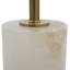 Lampe albâtre et métal avec abat-jour cylindrique