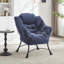 Fauteuil d'appoint rembourré bleu marine avec repose-pieds pour adultes, fauteuil de lecture moderne avec accoudoirs et amp; Poche latérale pour les petits espaces-735162202