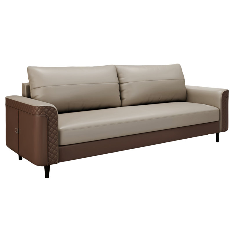 Canapé simple de style européen, H 33,07 po x l 74,41 po x P 33,07 po, Faux cuir