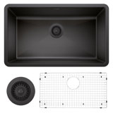Precis 32" L x 19" W Undermount Kitchen Sink with Accessories