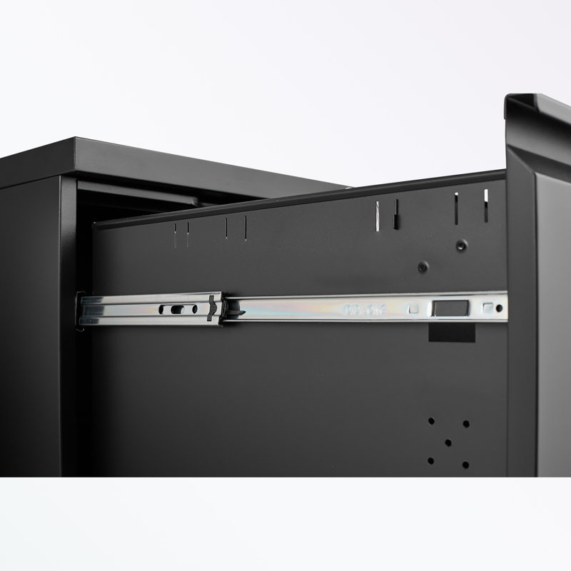 Mathusan 15.35'' Wide 2 - Drawer Filing Storage Cabinet, Black