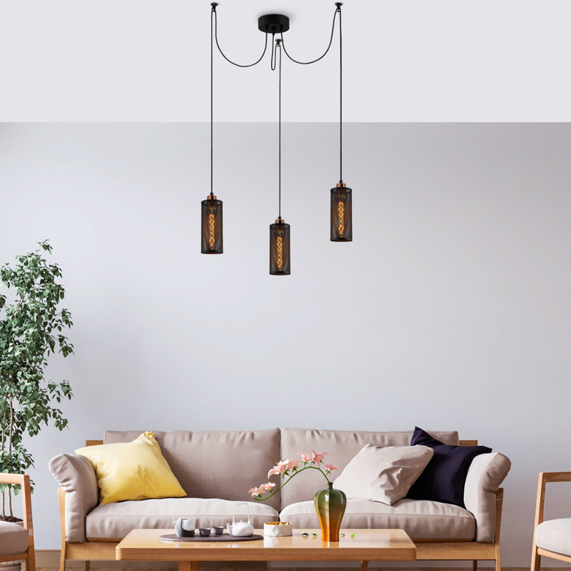 Driffield 3 - Light Black Cylinder Pendant