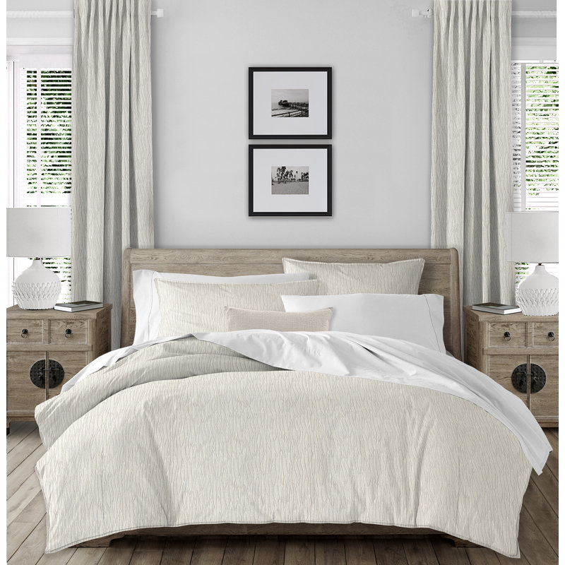 Sylvio Microfiber 3 Piece Duvet Cover, Chocolate, Queen Duvet Cover + 2 Shams
