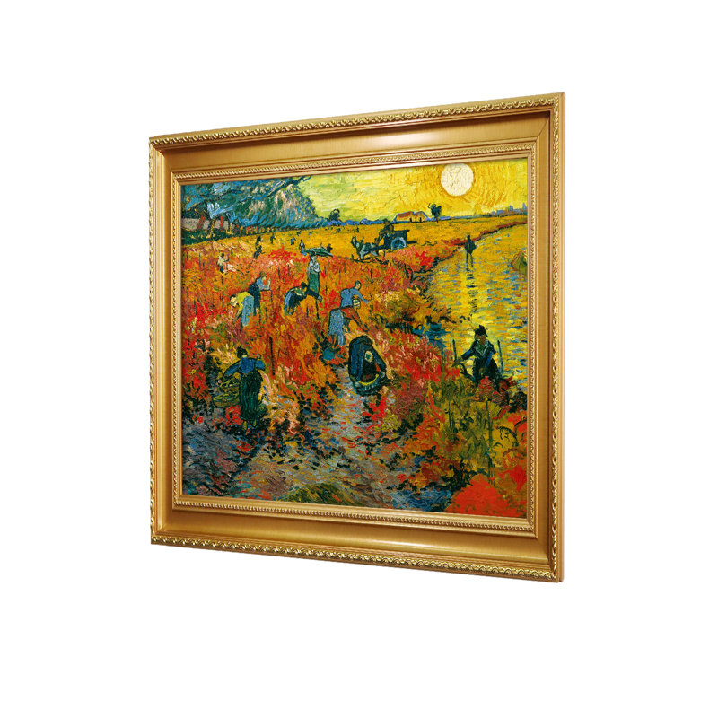 Reproduction d'art par Vincent Van Gogh, The Red Vineyard. Estampe numérique sur toile pour décoration intérieure
