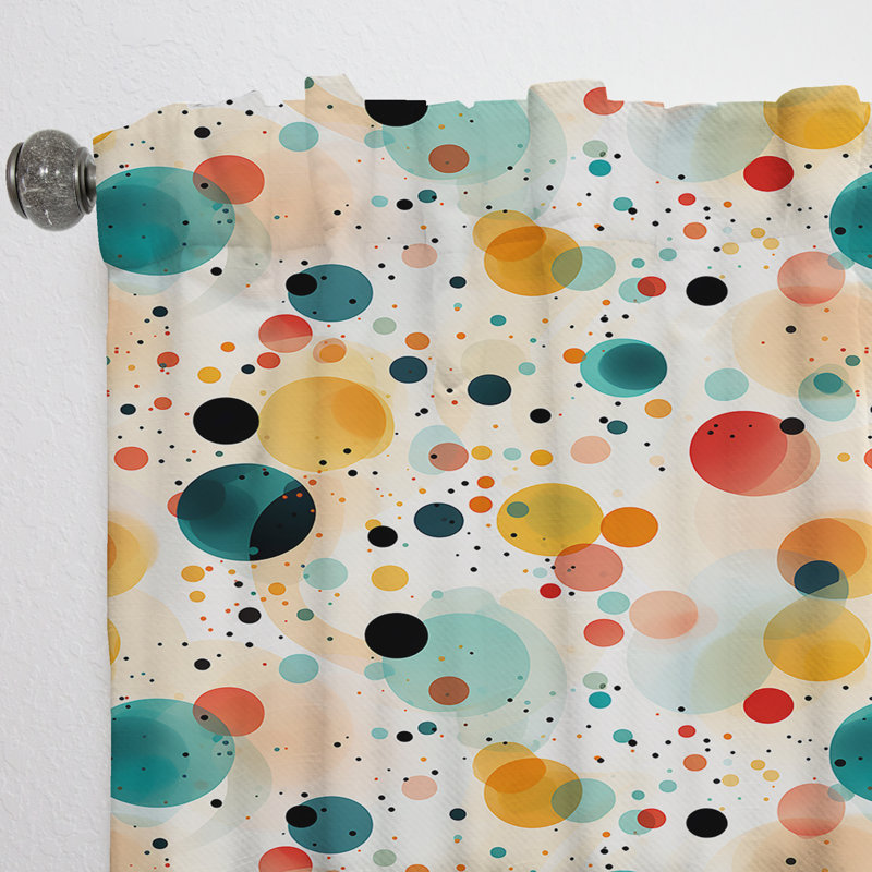 Global Polka Dot M - Rideau abstrait - Rideau abstrait obscurcissant - 1 panneau, L 52 po x L 108 po
