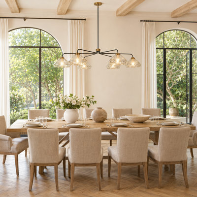 Allenstown 6-Light Oversize Dimmable Wagon Wheel Chandelier UL Certified