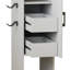 Armoire de rangement pour console de jeu 44,49 "avec 2 tiroirs intégrés et 3 plaques de cuisson