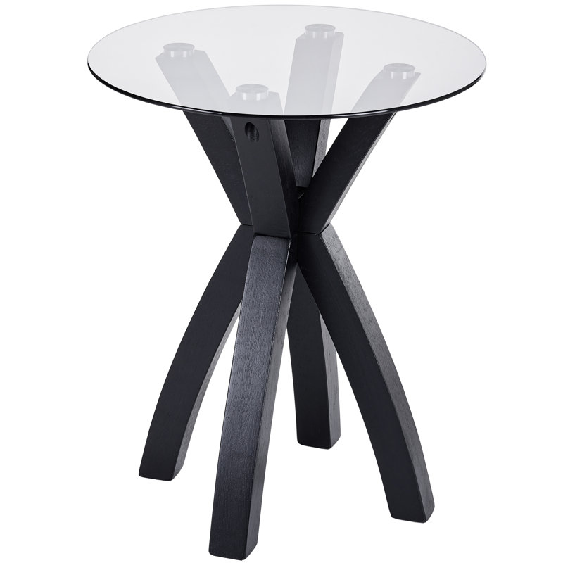 Plateau en verre Montana, Noir