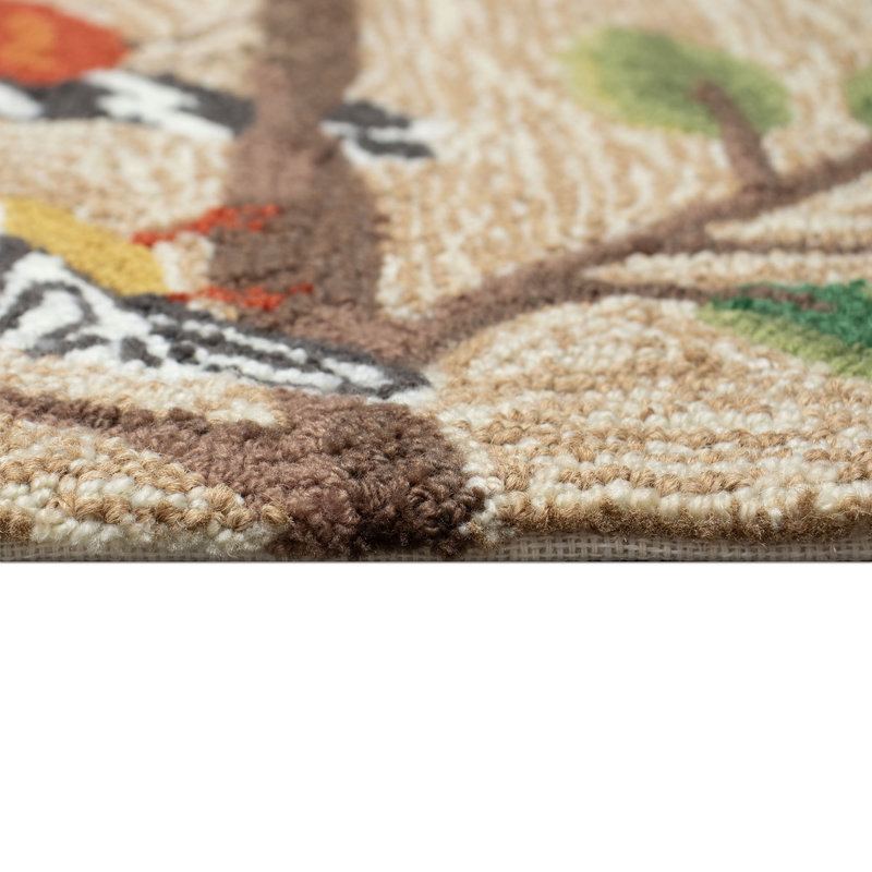 Brodyn Polyester Kitchen Mat, Rectangle 2' x 3', Tan