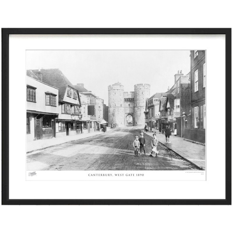 Canterbury, West Gate 1890 - Single Picture Frame Print, 45cm H x 60cm W x 2.3cm D