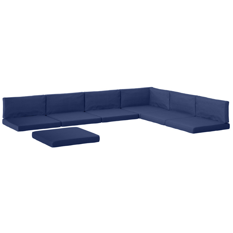 Outsunny Replacement Cushions for Rattan Furniture 14 Piece, Blue