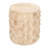 Dedera 20 inch Round Drum Shape Solid Wood End Table