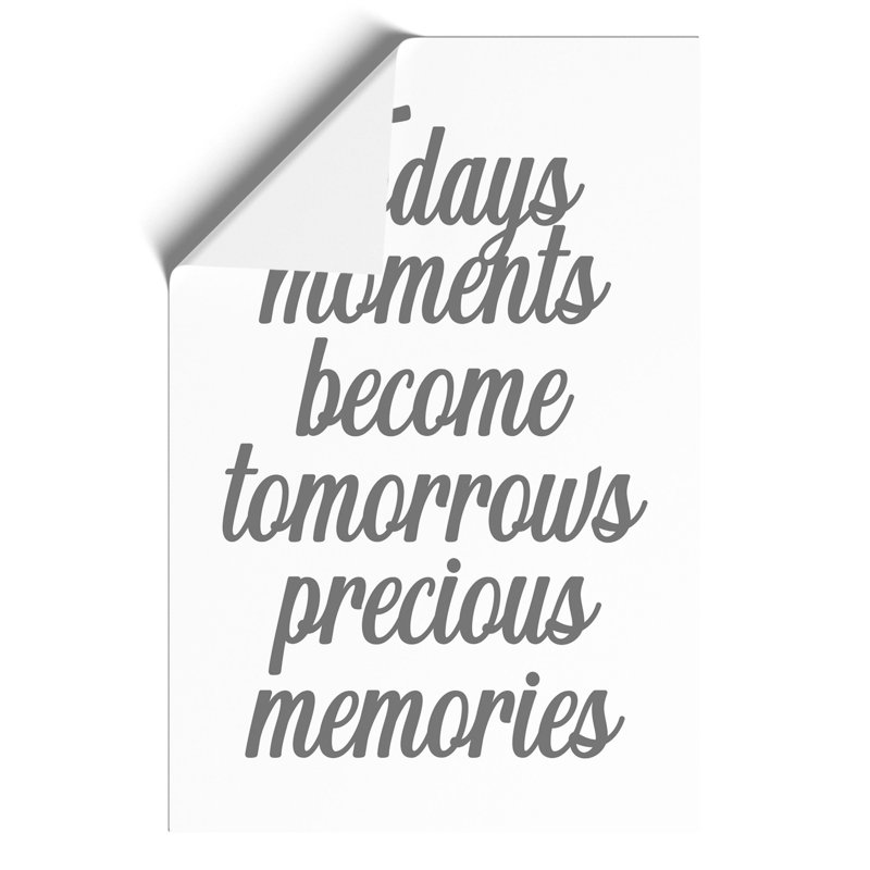 Precious Memories - Unframed Typography, 42cm H x 30cm W x 0.1cm D