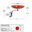 14" Crackle Bowl with Rail Mount Bracket-1294003046