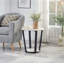 Table de bout ronde avec tablette Elysian, blanc cassé-1741246850