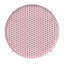 White/Pink Dot/Natural Rattan Frame