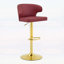 Chaise de bar rotative moderne et ajustable, assise spacieuse et support à haut dossier (2 pièces)-133070539-133070542