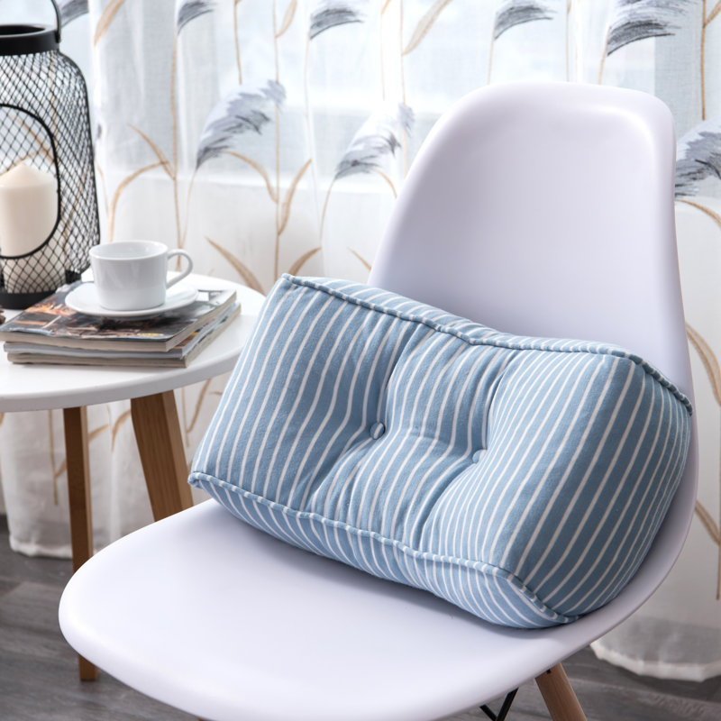 Trill Outdoor Dining Chair Back Cushion, Light Blue