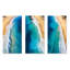 Blue Waves Aérien Beach Escape I - Ensemble de 3 décorations murales plage côtière-1127432680-1127432682