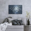 Art mural en métal Winston Porter «Fresh White Bouquet Dark Blue» par Danhui Nai
