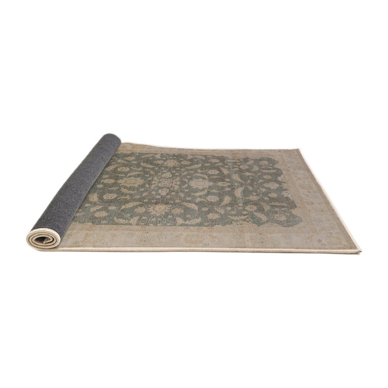 Tapis oriental beige / bleu sarcelle Hovnatan, Rond 8 pi
