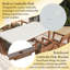 Ensemble de salle à manger 5 pièces pour terrasse avec trou pour parasol-419976150