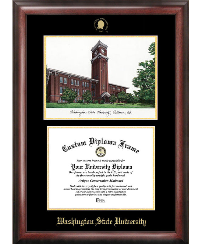 NCAA Washington State University Diploma Lithograph Picture Frame