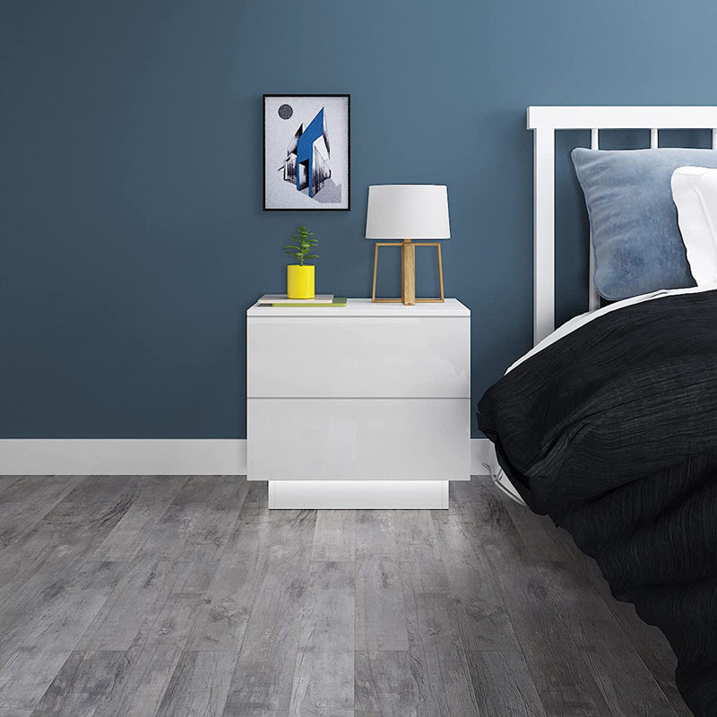 Lanie 55cm W Particle Board / Chipboard Bedside Table