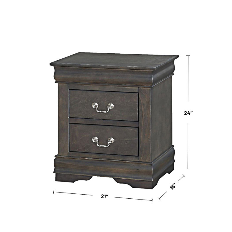 Table de chevet avec tiroirs