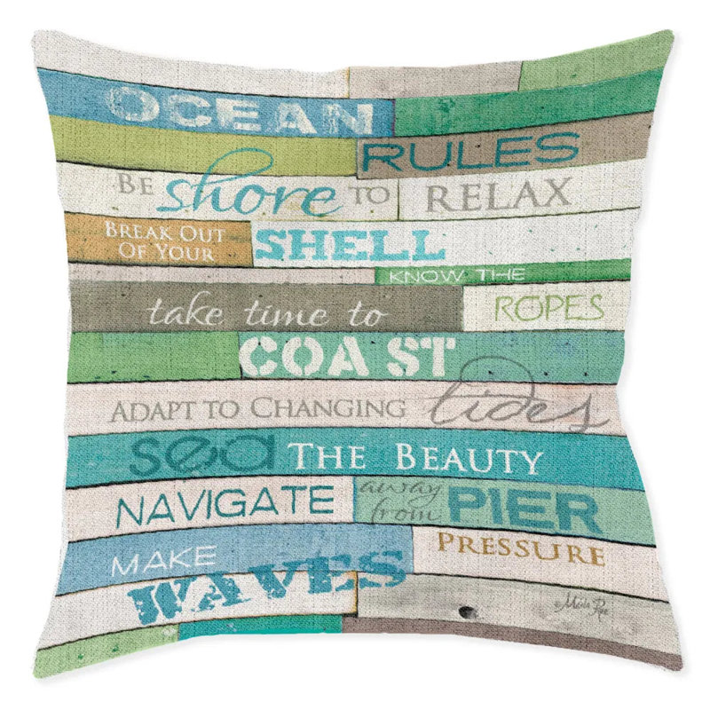 Coussin décoratif d'intérieur Ocean Rules