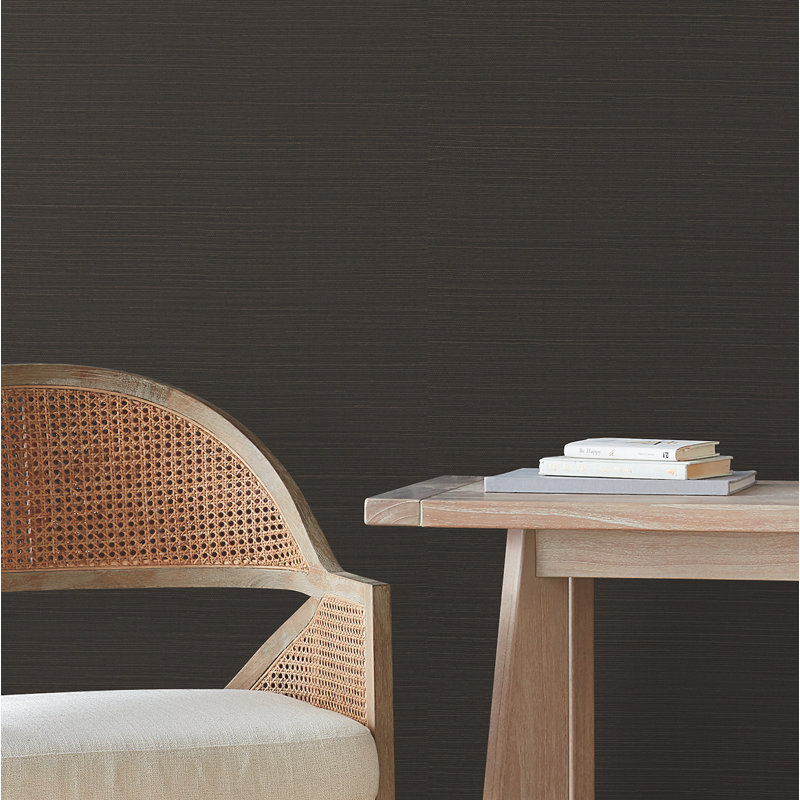 Papier peint en peluche et sisal Weatherhill, Noir