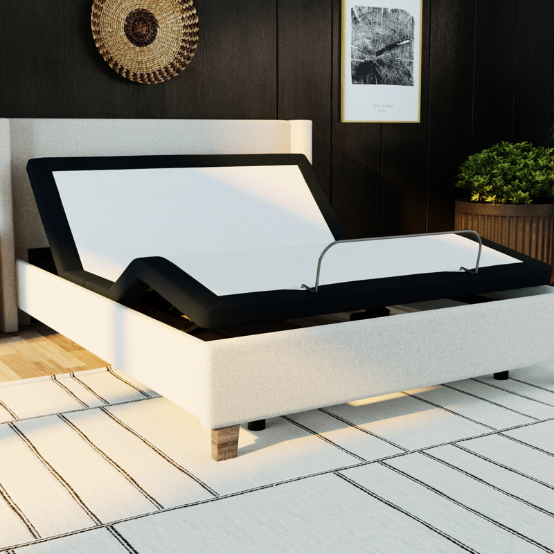 Base grand modèle 3 avec support zéro et métal pour un confort accru Contrôle sans fil gris, Grand lit