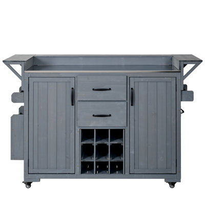 Chariot de barbecue extérieur avec plateau en acier inoxydable