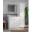 Meuble-lavabo simple autoportant 46 po avec armoire à linge haute droite, comptoir en quartz de Carrare, 3 tiroirs-2022148670