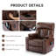 Fauteuil inclinable à deux moteurs avec massage et chaleur pour personnes âgées Carlleen-2001366077