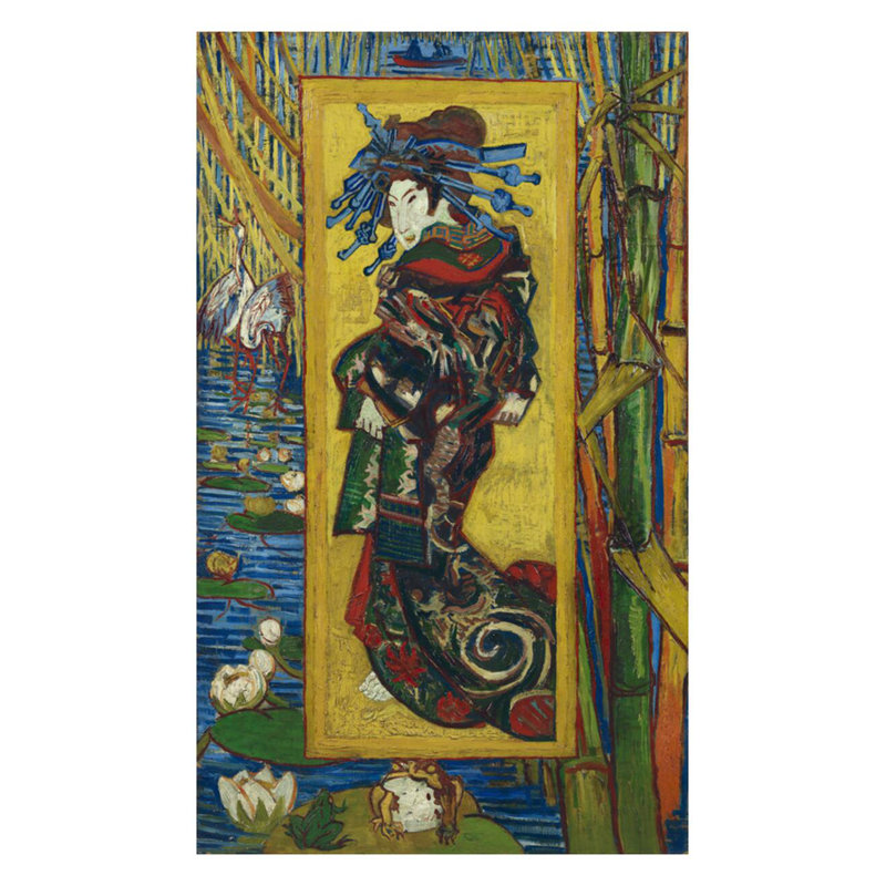 Courtisane (d'après Eisen) Paris (La cortesana Paris) par Vincent van Gogh - Estampe numérique, H 28 po x l 22 po