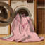 Tapis abstrait moderne et contemporain lavable à la machine en brun - reliure rose Norridge Valentines-272995987