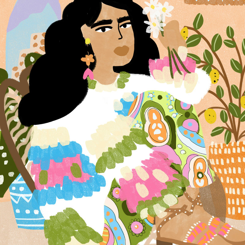 " Alja Horvat Sweater Weather " by Alja Horvat, 12" H x 12" W