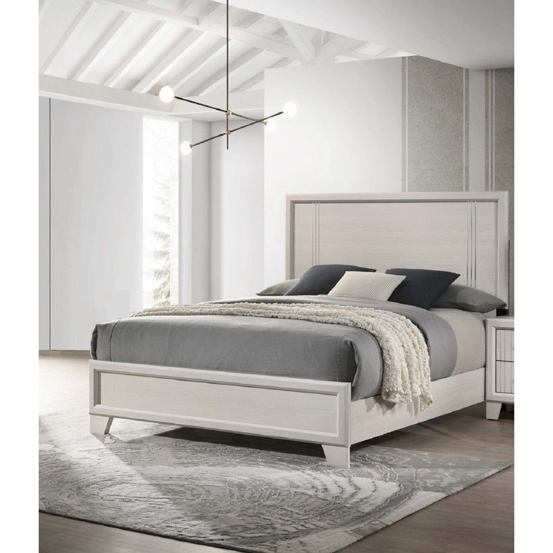 Mobilier de chambre à coucher contemporain à panneau 1pc, Full