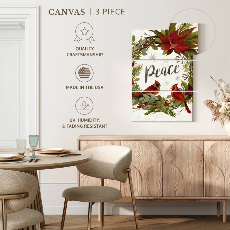 Khepri Cardinal Christmas III, 65" H x 42" W