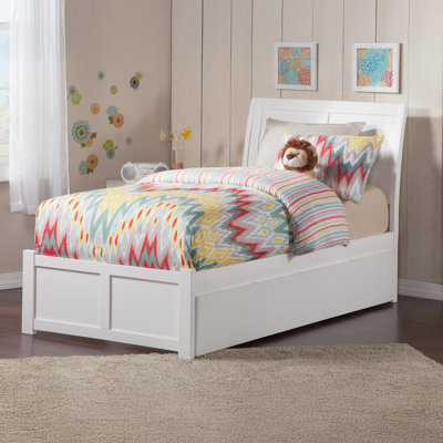 Fitzsimmons Solid Wood Platform Bed with Panel Footboard and Trundle
