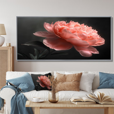 Décoration murale romantique pivoines romantiques roses en fleurs IV - pivoines