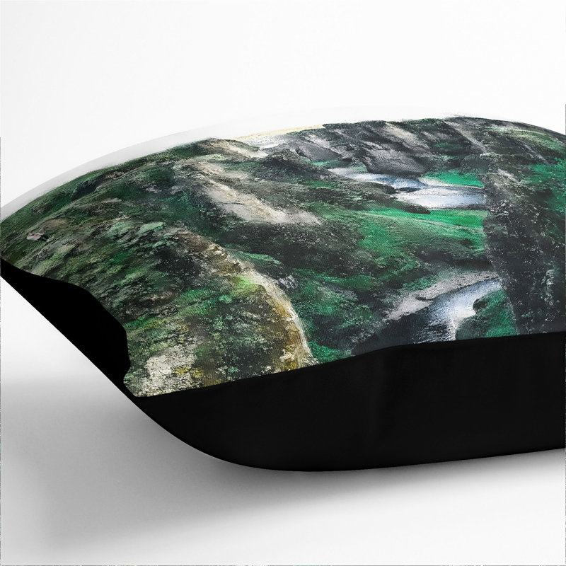 Square Cushion, 40cm H x 40cm W x 15cm D, Black