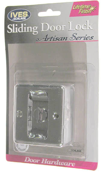 Serrure de porte coulissante Artisan, Étain antique