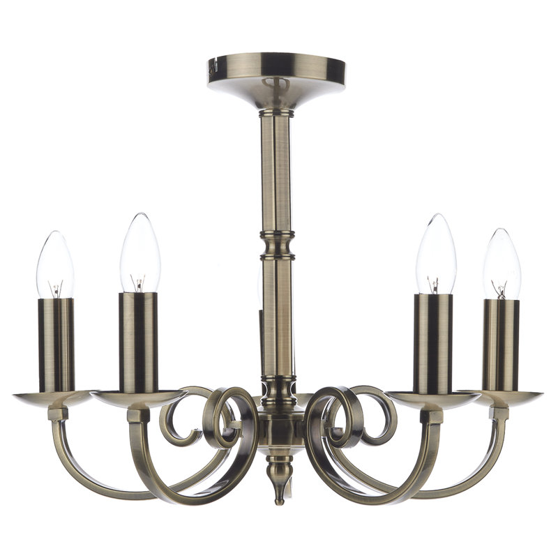Ameche 5 - Light Candle Style Chandelier
