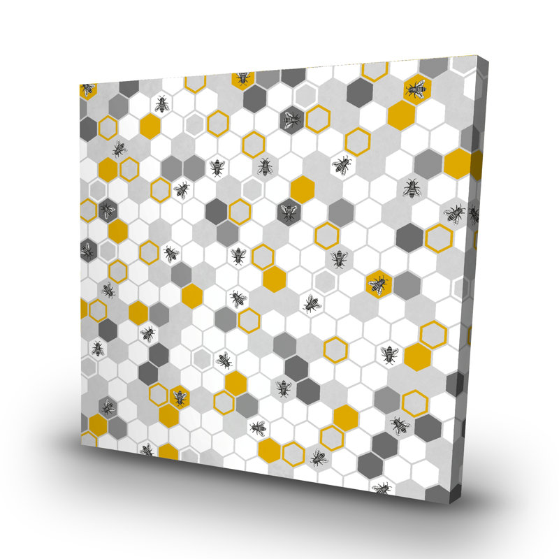 Beehive pattern - 32"x32" art on canvas