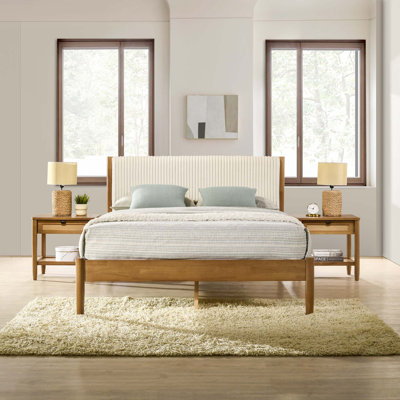 Rubberwood Bedroom Set, Platform