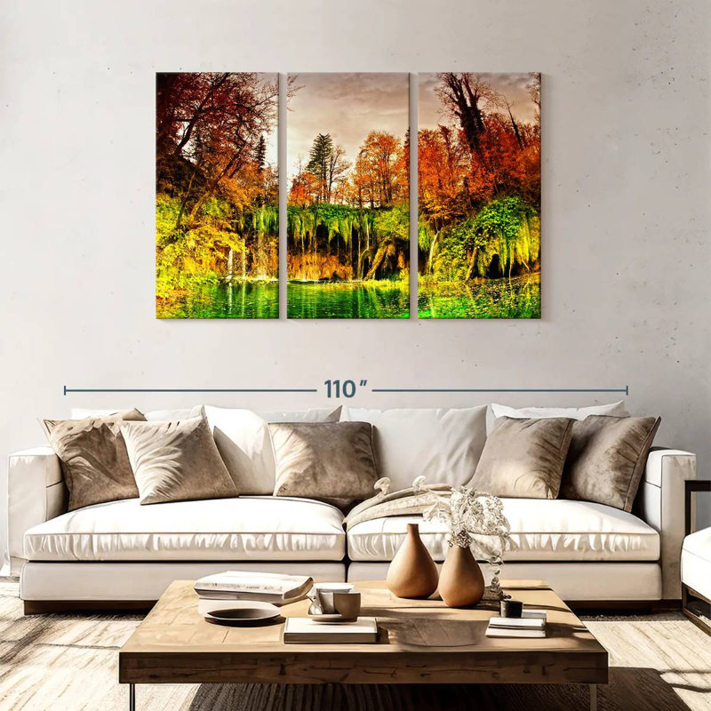 Alvord Autumn Forest Trees, 48" H x 74" W